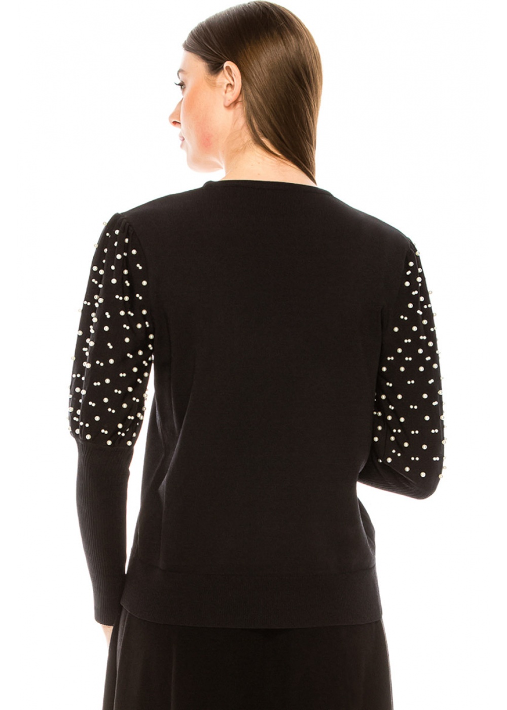 Juliet sleeves sweater with pearls Modest Women Clothing YAL New York